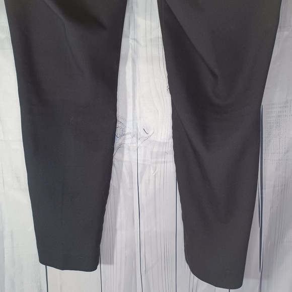 Loft High Waist Curvy Skinny Black Pants with Gold Button Accents - Picture 6 of 10